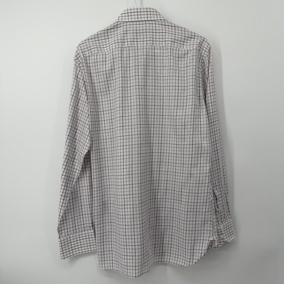 Ermenegildo Zegna Check Button Up Shirt Multicolor Cotton Mens Medium Tailored - Picture 2 of 10